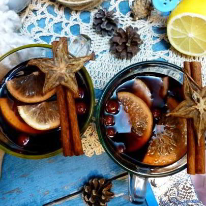 Вишневый безалкогольный глинтвейн