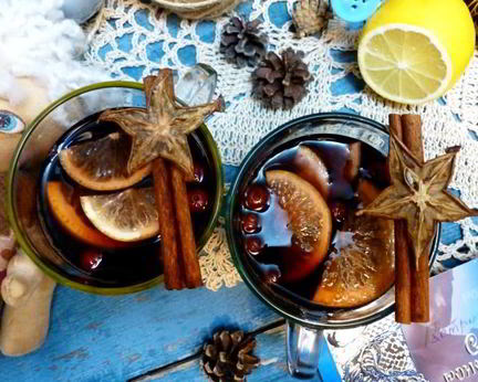 Вишневый безалкогольный глинтвейн