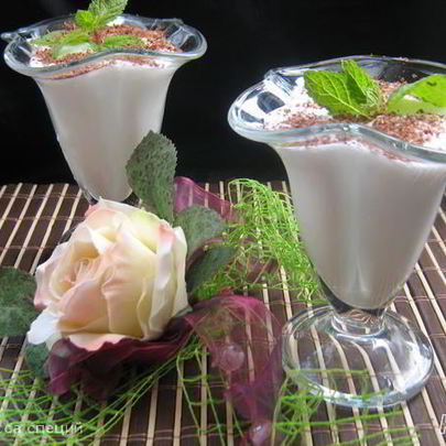 Имбирно-мятный коктейль с мороженым