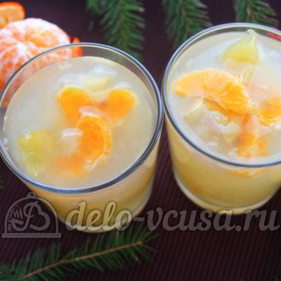 Кисель из мандаринов и яблок