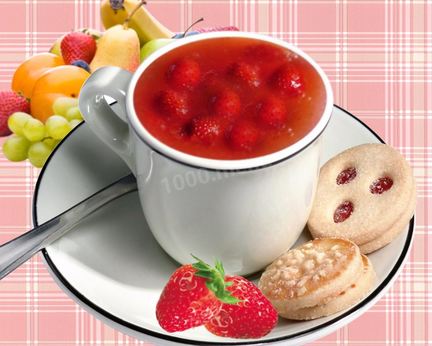 Кисель из замороженных ягод клубники