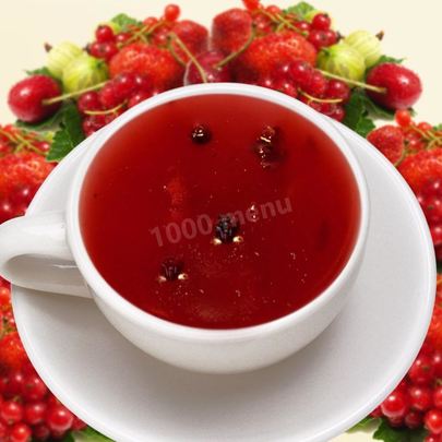 Кисель из замороженных ягод клюквы и черной смородины