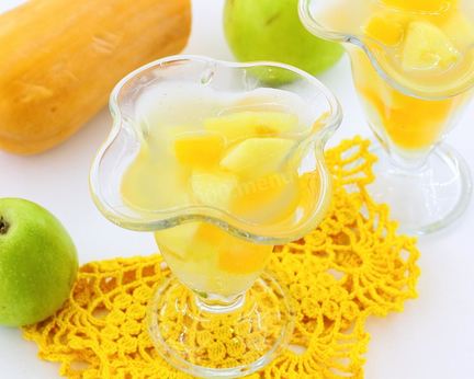 Кисель с яблоками и тыквой