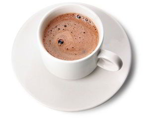 Горячий кофе с шоколадом и бренди