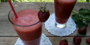 коктейль имбирная клубничка