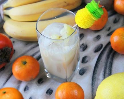 Коктейль пина колада с ананасовым соком