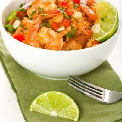 Креветки с текилой и лаймом