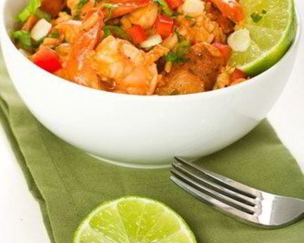 Креветки с текилой и лаймом