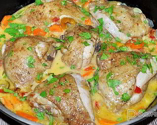 Курица с вином по-грузински