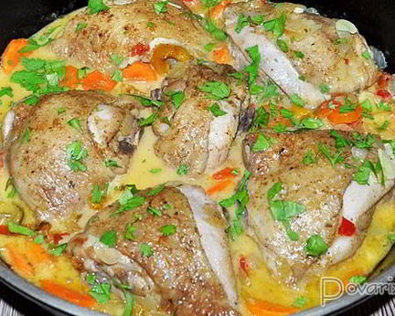 Курица с вином по-грузински