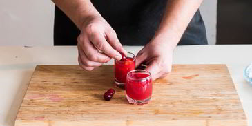 коктейль-желе клюква и водка