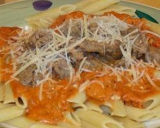 Паста пенне с водкой