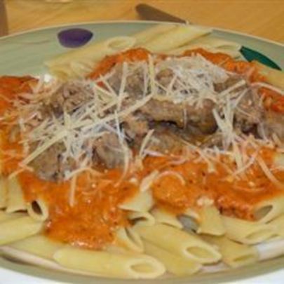 Паста пенне с водкой