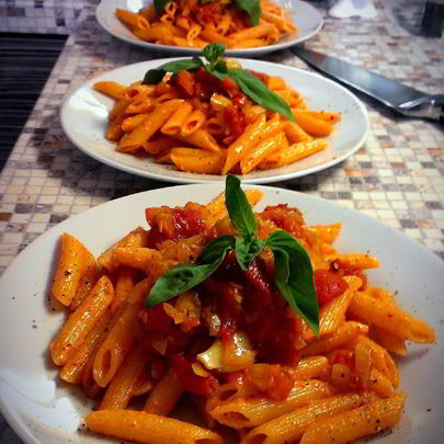 Спагетти с водкой