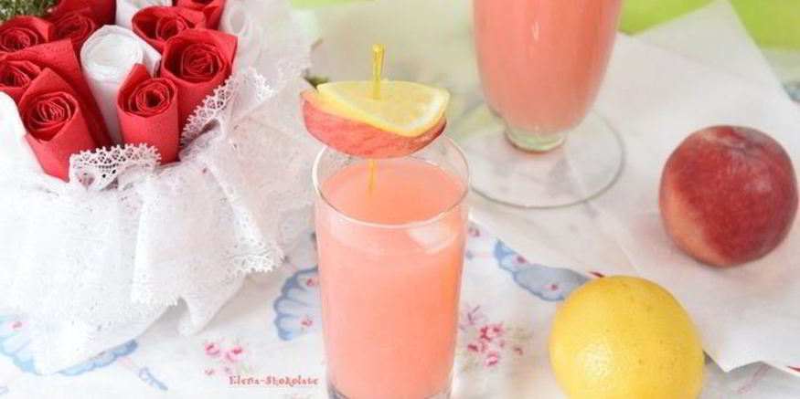 Рецепт персикового лимонада