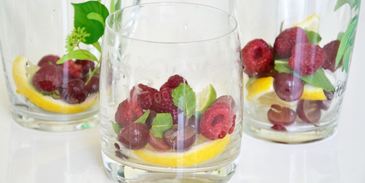 безалкогольный мохито с малиной