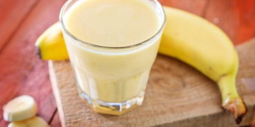 Рецепт коктейля молочного с мороженым и бананом