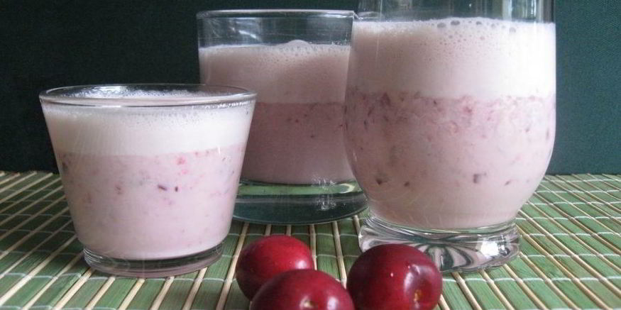 Рецепт молочного коктейля с черешней