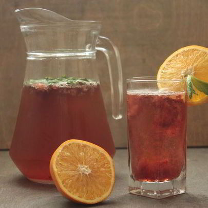 Клубнично-апельсиновый морс