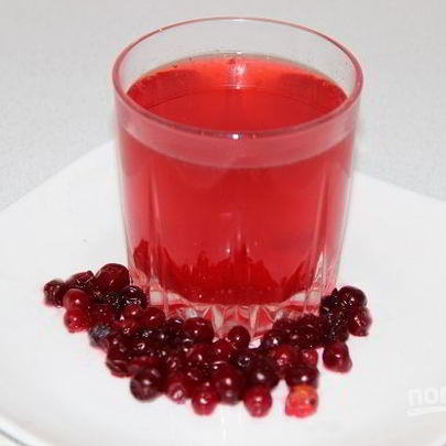 Клюквенный морс из замороженной клюквы