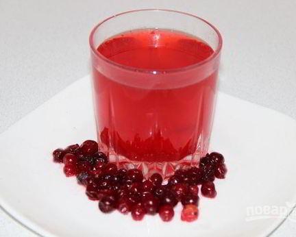 Клюквенный морс из замороженной клюквы