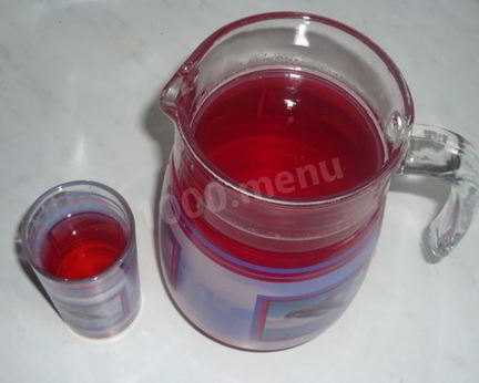 Морс брусничный с мятой