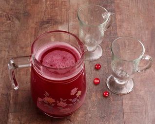 Морс из замороженной брусники