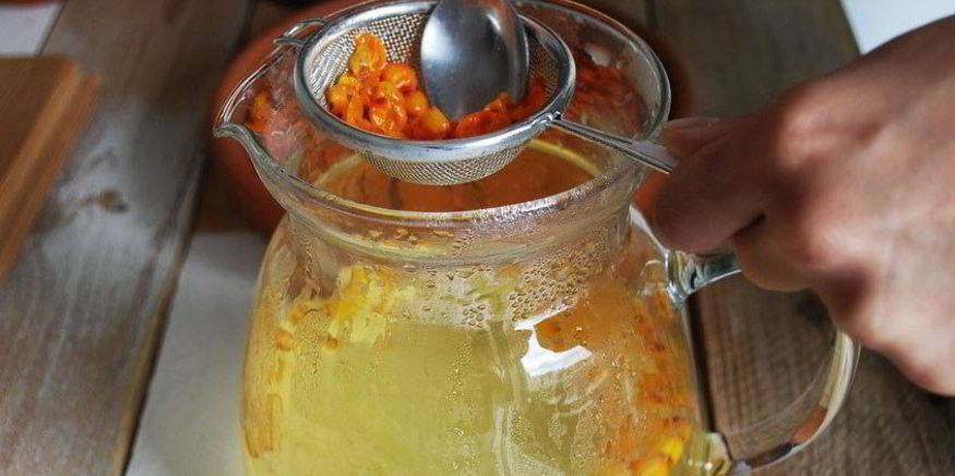 Рецепт напитка из облепихи и имбиря