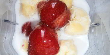 кокосовый смузи с овсяными хлопьями