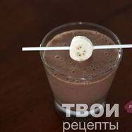 Рецепт Шоколадна-бананового смузи