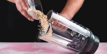 смузи с голубикой и бананом