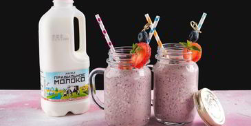 смузи с голубикой и бананом