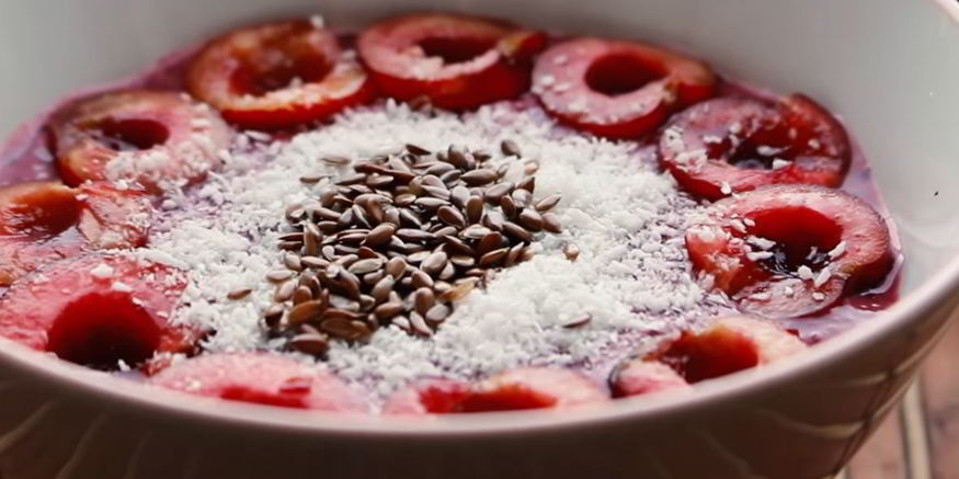 Рецепт смузей в тарелке