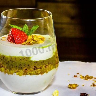 Творожный мусс с фруктовым смузи