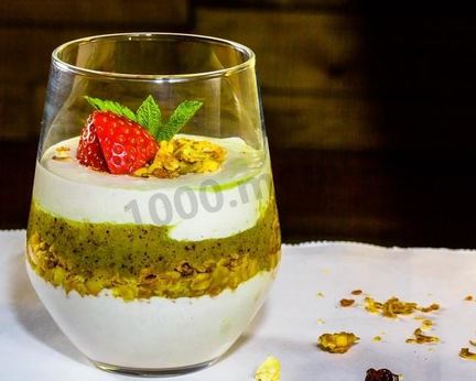 Творожный мусс с фруктовым смузи