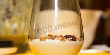 творожный мусс с фруктовым смузи