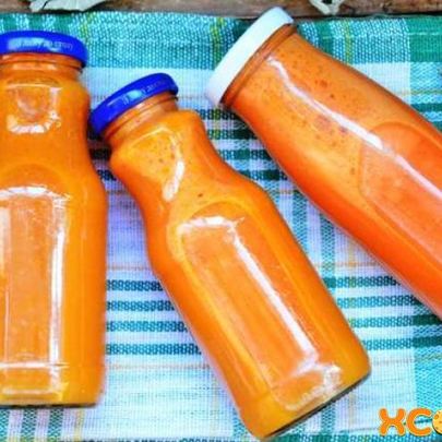 Сок из тыквы, яблок и моркови