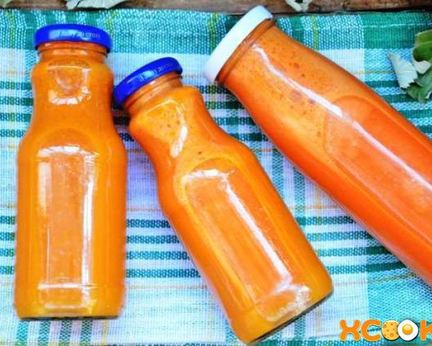 Сок из тыквы, яблок и моркови