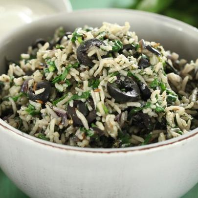 Греческий рисовый салат