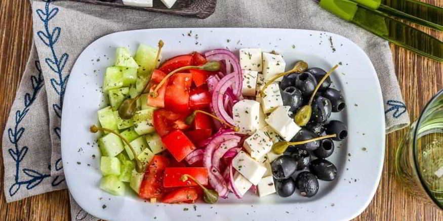 Рецепт греческого салата с брынзой