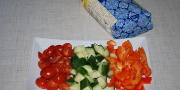 греческий салат с перловкой