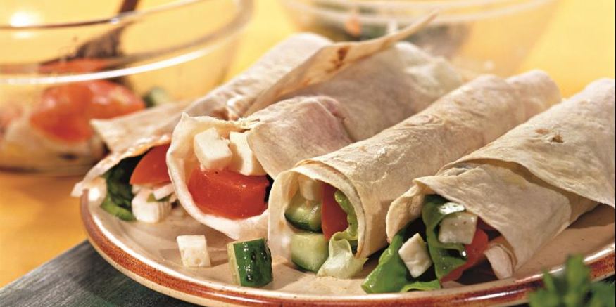 Рецепт греческого салата в лаваше