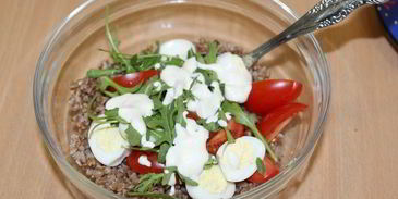 гречневый салат с моцареллой
