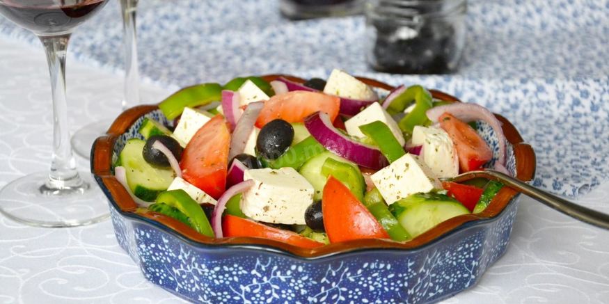 Рецепт салата греческого с брынзой классический