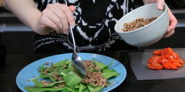 салат из гречки с баклажаном