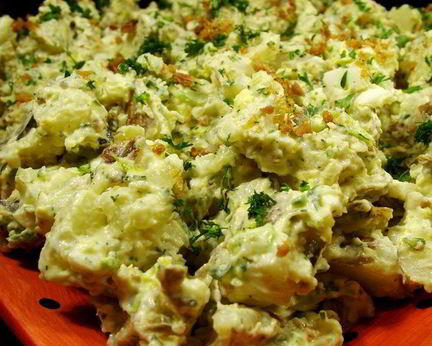 Картофельный салат с беконом