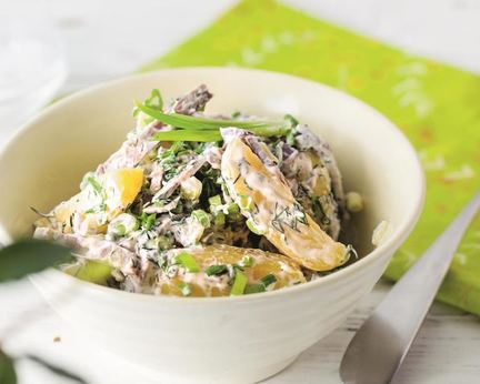 Картофельный салат с говядиной