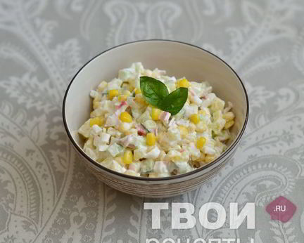 Салат с картофелем и кукурузой