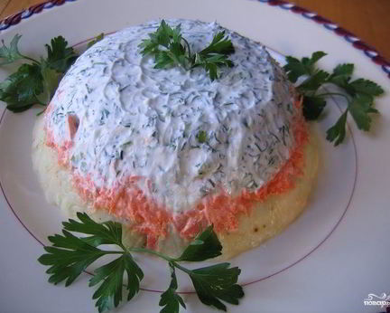 Слоеный картофельный салат