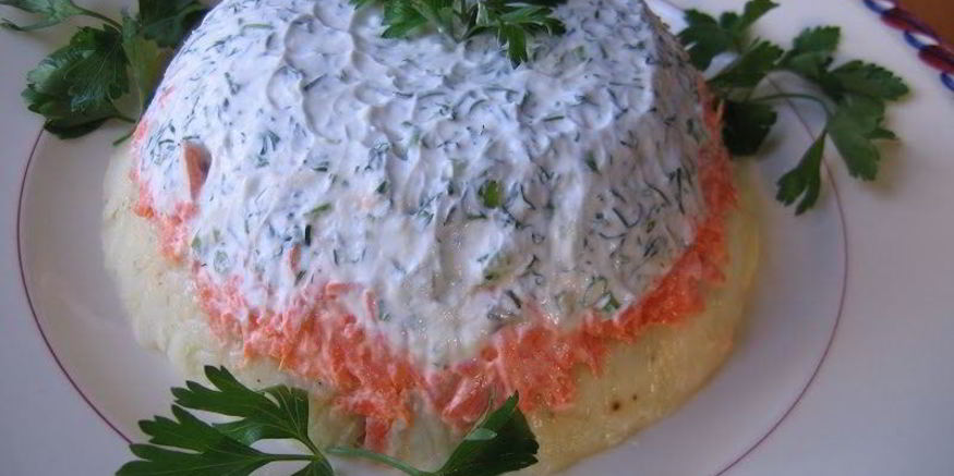 Рецепт слоеного картофельного салата